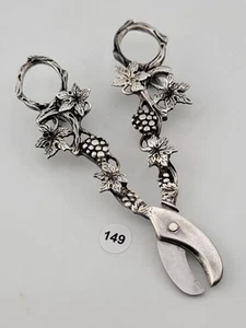 Antique 19th C Dutch Netherlands Sterling Silver Grape Shears Scissors - 5.5” - Picture 1 of 12