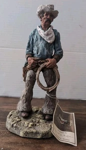 Vintage Daniel Monfort Original Western Skulptur 1989 Cowboy Revolverheld  - Bild 1 von 19