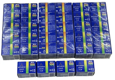 34 NOS MITSUBISHI MX-II 100 12 EXP DAYLIGHT COLOR 35MM FILM EXP 02/04-FREE SHIP - Image 1 of 3