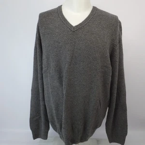 Joseph Abboud Sweater Men's XXL Wool Blend Pullover V-neck Gray - Picture 1 of 11