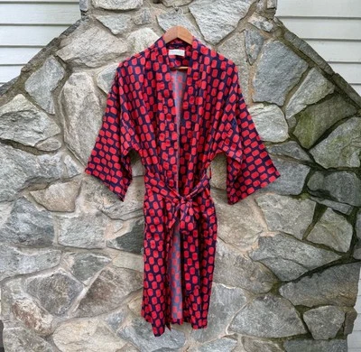 Винтажный Christian Dior кимоно рукав узор дом халат подпоясанный один размер - Изображение 1 из 4