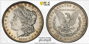 1880 O Morgan Dollar PCGS Genuine AU Detail - Picture 1 of 5