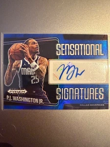 2024-25 Prizm Black P.J. Washington Jr. Sensational Signatures Blue Auto /49 - Bild 1 von 2
