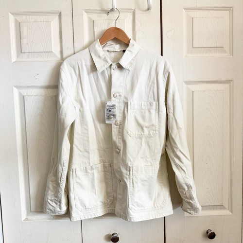 OFF WHITE Uniqlo Utility Jacket Off White Relaxed Tasca con bottoni Piccola Gorpcore Street