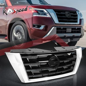 Chrome Bezel Front Bumper Grille Factory Style for Nissan Armada S SV 2021-2024 - Foto 1 di 6