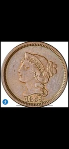 SASA 1854 Pattern Proof Large Cent J-161 Ngc Vf Details Graffiti - Picture 1 of 7