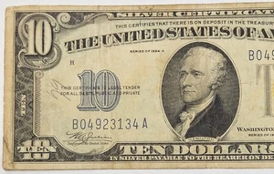 1934 A $10 Dollar Emergency Issue North Africa Silver Certificate FR#2309 d002 - Picture 1 of 4