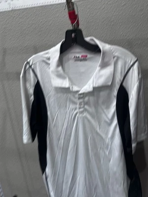 Fila Black White Golf POLO SHIRT Large L  - Image 1 of 4