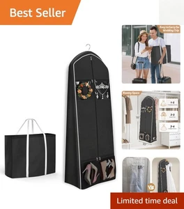 Portátil 70" Vestido de Novia Prenda Bolsa Viaje con Novia Bolso de Mano 8"" Refuerzo... - Imagen 1 de 9