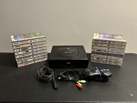 Sega Saturn Console Lot Of 16 Games In Cases, Controller & Hookups Tested Works!