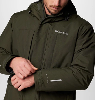 NWT Columbia Men's waterproof Landroamer Sherpa Lined Jacket Dark Green Size M - Image 1 of 4