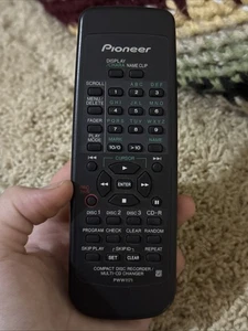 Controlador remoto cambiador grabadora de disco de audio original Pioneer PWW1171 probado OEM - Imagen 1 de 3