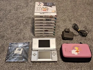 Nintendo DS Lite Console With 8 Games & Case/Charger Tested Working Very Good - Picture 1 of 18