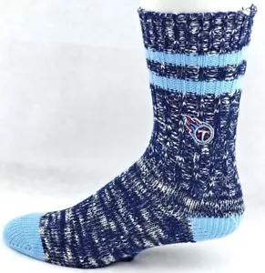 Tennessee Titans Football Navy & Light Blue Alpine Knit Crew Socks - Picture 1 of 3