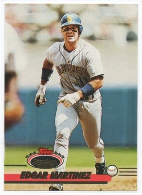 Edgar Martinez 1993 Stadium Club #331  Seattle Mariners  Hall of Fame  #4 - Image 1 of 2