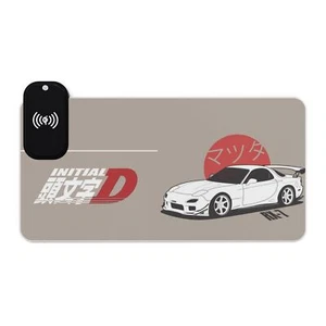 Initial D LED Gaming Mouse Pad Wireless Charging Anime Merch  - Photo 1 sur 25