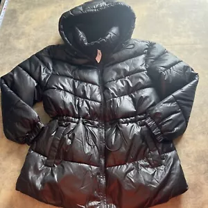 GAP Winter Coat Women's M Black Quilted Puffer ULTIMATE WAIST Parka $129 - Picture 1 of 13
