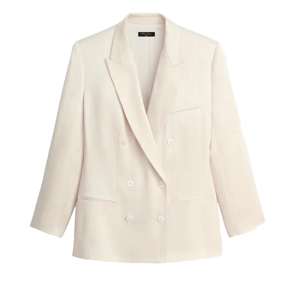 Blazer Zara X Kate Moss Marfil Doble Pecho Satinado Talla M  Foto 1 de 4