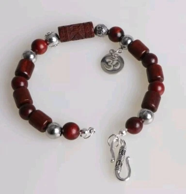 Pulsera Moderna Cuentas de madera Budista y Yoga Cierre de Gancho Regalo Unisex Foto 1 de 4