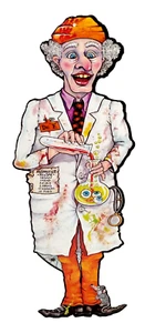 Beistle 1998 Vintage Halloween Dr. F Mad Scientist Cardstock Cutout Decor - Picture 1 of 5