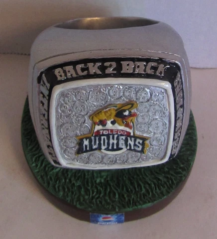 Toledo Mud Hens BASEBALL Promo SGA Back to Back Championship Ring Bobble Dobbles Cover