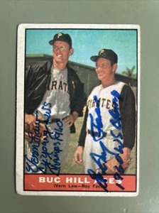 1961 TOPPS #250 BUC HILL ACES SIGNED BY BOTH LAW & FACE - AUTO - AUTOGRAPHED - Picture 1 of 3