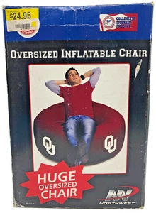 University of Oklahoma Sooners OU HUGE OVERSIZED INFLATABLE CHAIR w/ Foot Pump - Picture 1 of 10