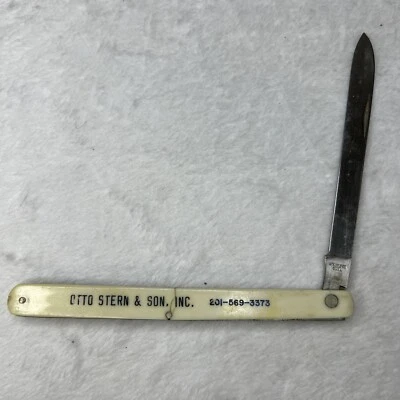 Cuchillo Colonial Melón Fruta Otto Stern & Son Publicidad Vintage Switchblade Foto 1 de 4