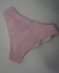Bikini Abercrombie & Fitch nuovo con etichette fondo rosa bianco testurizzato/Gingham check piccolo - Foto 1 di 4