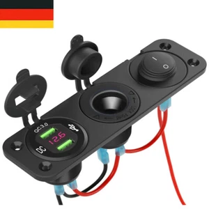 USB Steckdose 12V Wohnmobil QC 3.0 12V Steckdose USB Einbau Auto & Voltmeter - Zdjęcie 1 z 12