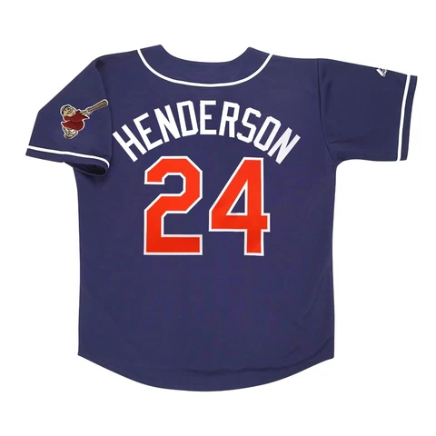 Rickey Henderson San Diego Padres Alternate Navy Blue Men's Jersey w/ Team Patch Cover