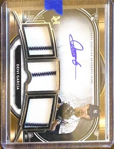 2021 Topps Museum Collection Signature Triple Patch 027/249 Deivi Garcia Auto RC - Picture 1 of 2