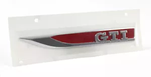 VW Golf VII 7 Kotflügel Schriftzug GTI Rot links Emblem Aufkleber Sticker - Bild 1 von 7