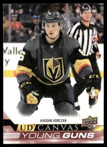 2022-23 Upper Deck Young Guns Canvas Kaedan Korczak Rookie Vegas Golden Knights