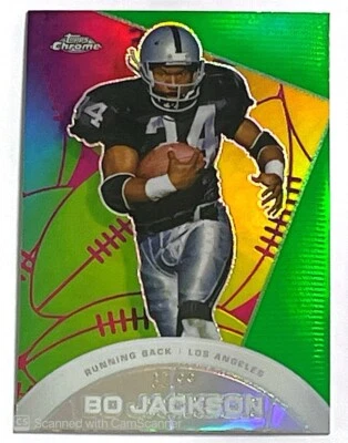 2023 Topps Composite Bo Jackson Chrome All Etch Green Refractor /99 Raiders - Image 1 of 2