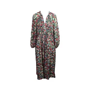 Zara Long Dress Size S Floral Pattern Long Sleeves Viscose Lightweight Fabric - Picture 1 of 12
