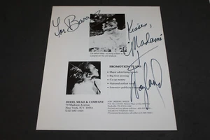 WAYLAND FLOWERS SIGNED POSSIBLY MADAME MY MISBEGOTTEN MEMOIRS BOOK PROMO (537J) - Picture 1 of 5