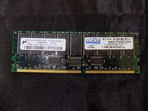 CRUCIAL DDR RAM 256MB PC2100R 266 MHZ CL2.5 MT18VDDT3272DG-265Z1 - Picture 1 of 5