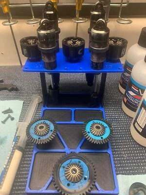 1/8th Scale RC Shock & Diff Rebuild Station w/ Parts Tray **Made From PETG** - Image 1 of 4
