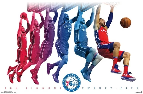 BEN SIMMONS - 76ERS POSTER - 22x34 NBA BASKETBALL 16646 Cover