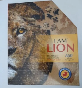 Madd Capp I Am Lion Shaped Jigsaw Puzzle 550 Piece Animal Head Shape Great Gift! - Picture 1 of 7