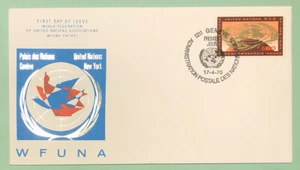 WFUNA Cachet United Nations Geneva 1970 Fs .60 Gold Foil UN Logo Stamp FDC - Picture 1 of 2