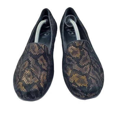 Zapatos mocasines de cuero con estampado de serpiente bronce Dansko Olivia para mujer talla 41 EE. UU. 10,5-11 Foto 1 de 4