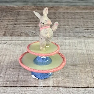 Cottontail Lane Easter Village Figurine Bunny Water Fountain - Picture 1 of 4
