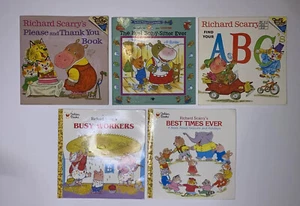 Five Richard Scarry Paperbacks - Picture 1 of 12