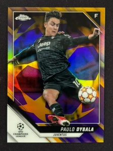 2021-22 Topps Chrome UEFA CL PAULO DYBALA Purple Gold Starball #172 JUVENTUS - Picture 1 of 2