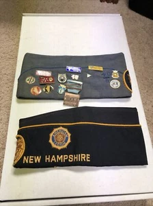Vintage American Legion Lot Of 2 Pins And Hats New Hampshire 6 7/8 - Picture 1 of 12