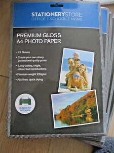 12 packs [15 sheets per pack] A4 Premium Gloss A4 Photo Paper - Afbeelding 1 van 3