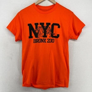 BRONX ZOO Shirt Mens S NYC Tiger New York Souvenir Short Sleeve Cotton Orange - Picture 1 of 11