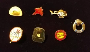 Konvolut 7 Vintage Pins Werbung Medizin Sport und mehr - Bild 1 von 5
